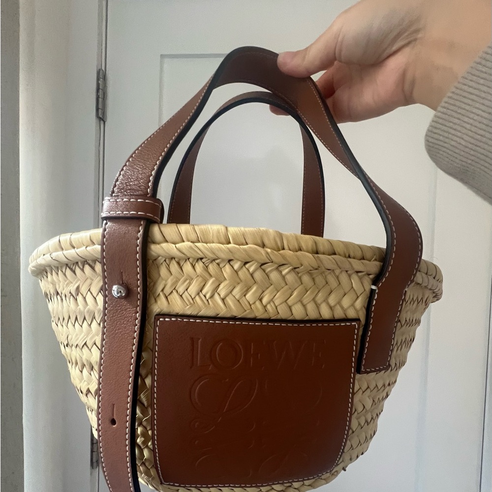Loewe Small Raffia Basket Bag